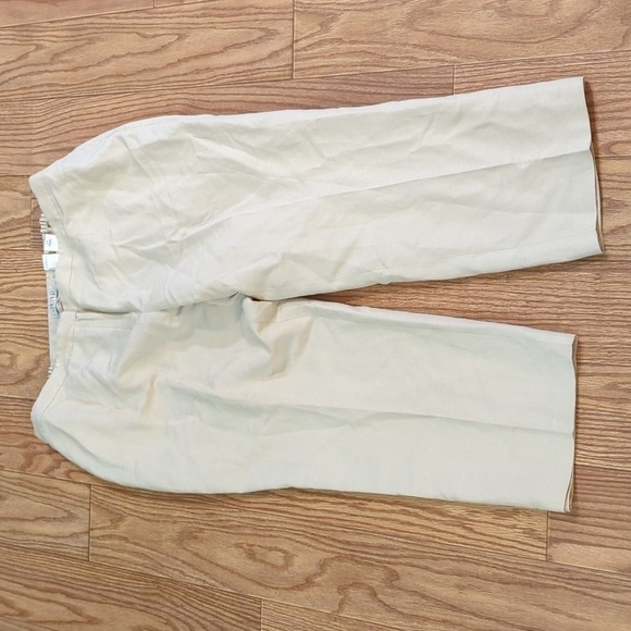 3 for $20 Bundle Sale! Kasper Tan Linen-Blend Straight-Leg Lined Pants Size 22 - Picture 1 of 6